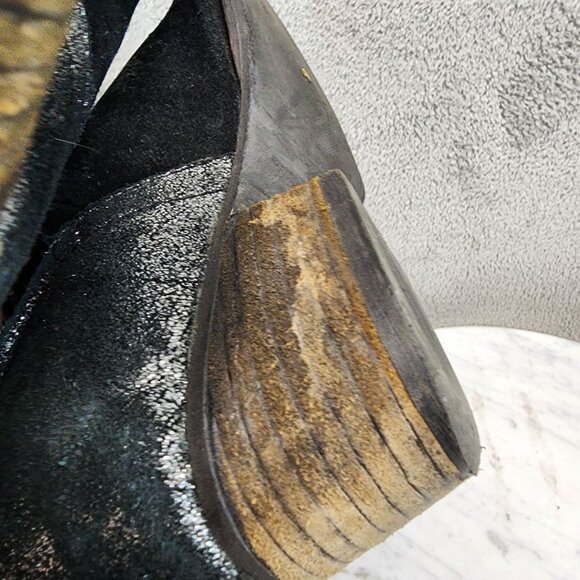 Diba Shoes Womens Size 7 Black Leather Ankle Booties *Read* - Picture 9 of 14